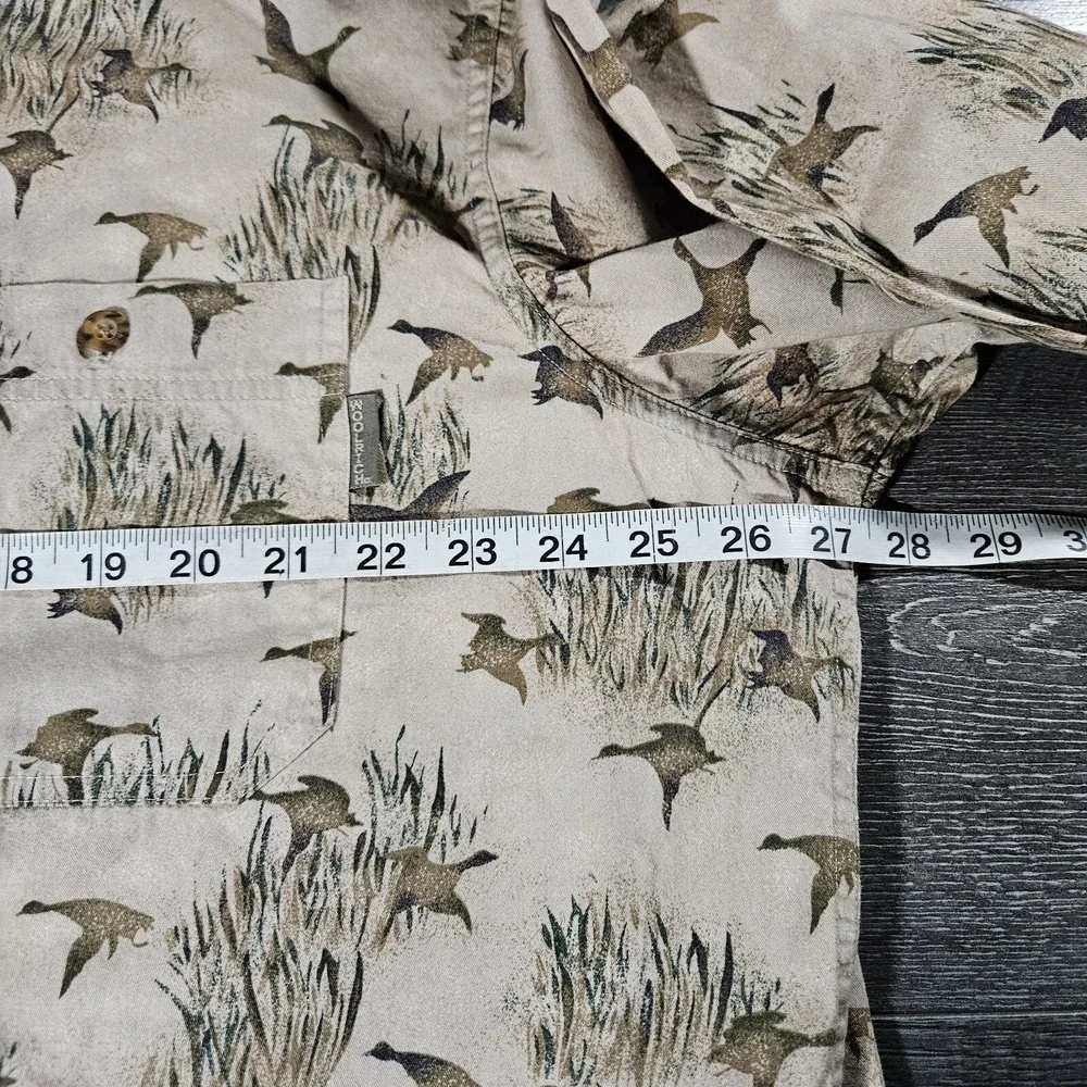 Woolrich Flying Ducks Shirt Mens XL Brown Hunting Long Sleeve Outdoors Hiking - Picture 6 of 7